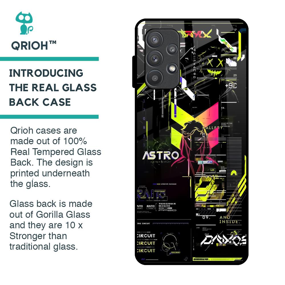 Astro Glitch Glass Case for Samsung Galaxy A72