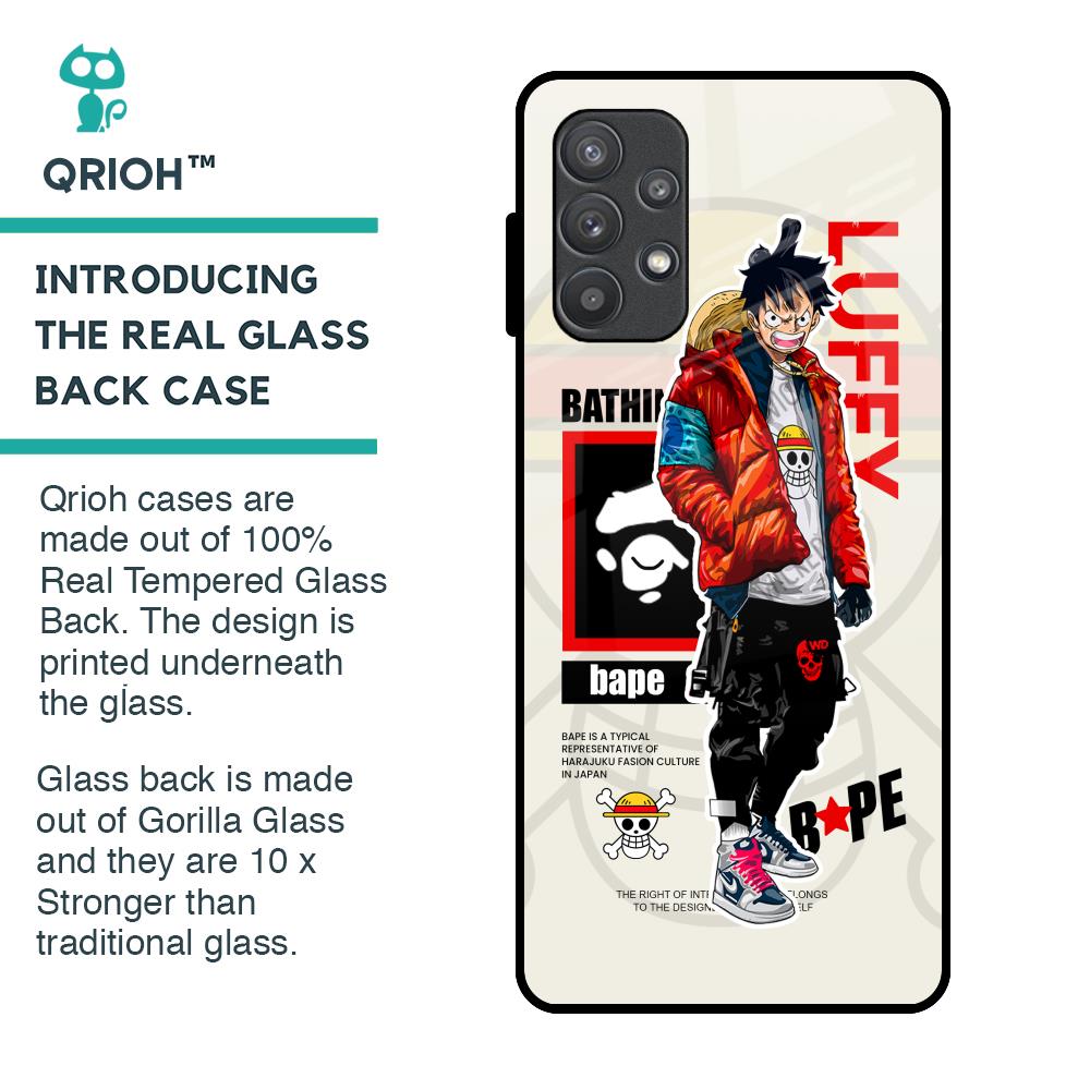 Bape Luffy Glass Case for Samsung Galaxy A72
