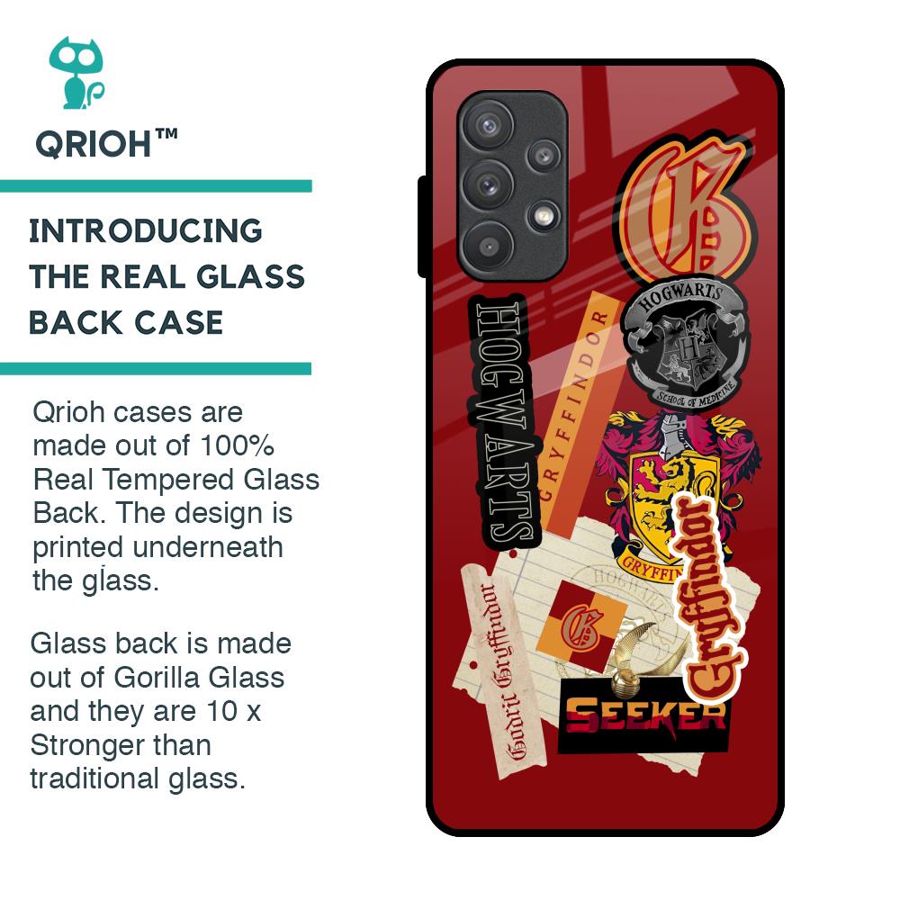 Gryffindor Glass Case for Samsung Galaxy A72