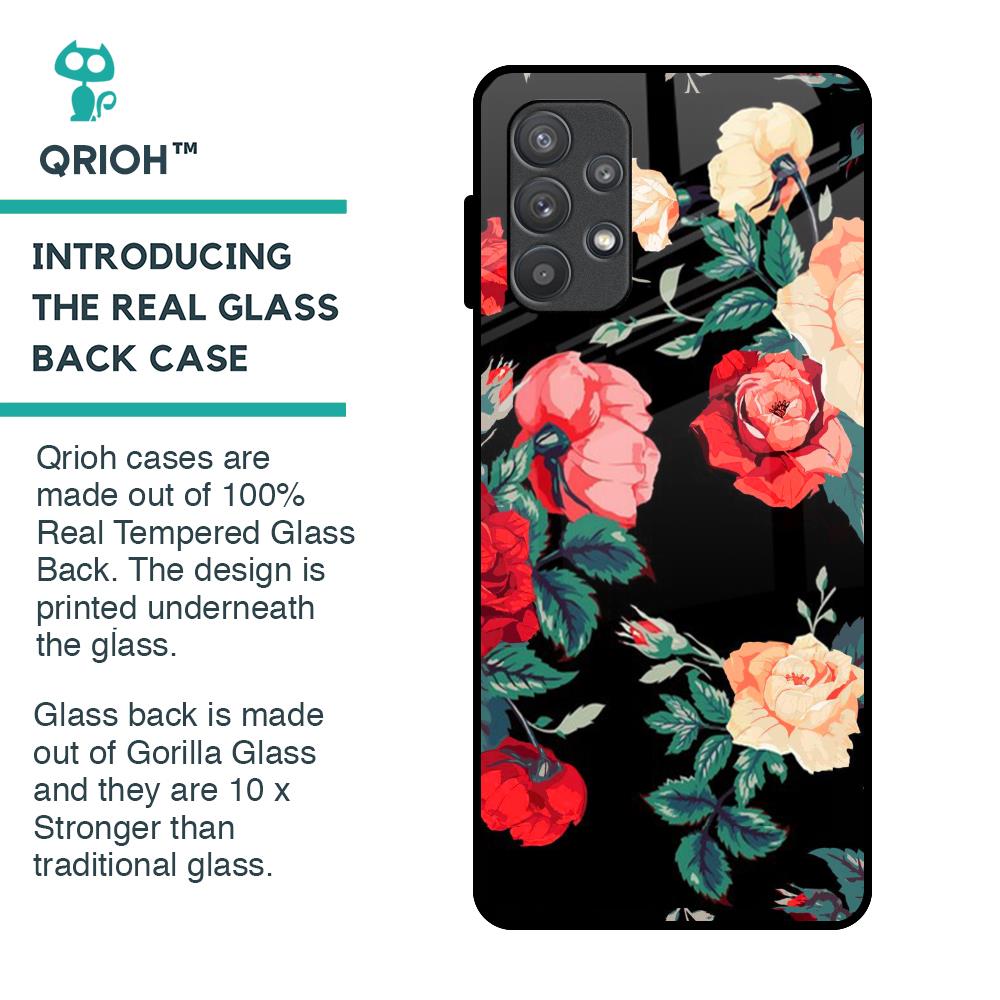 Floral Bunch Glass Case For Samsung Galaxy A72