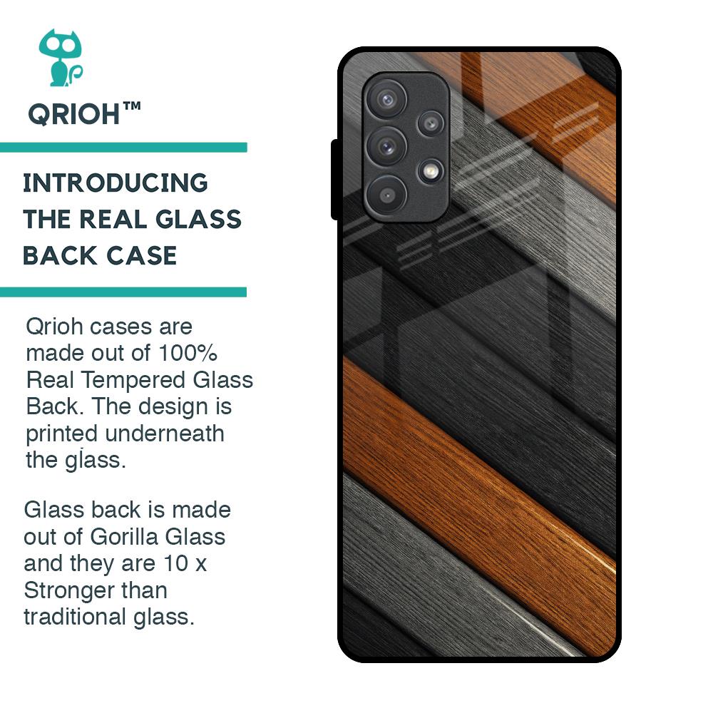 Tri Color Wood Glass Case for Samsung Galaxy A72