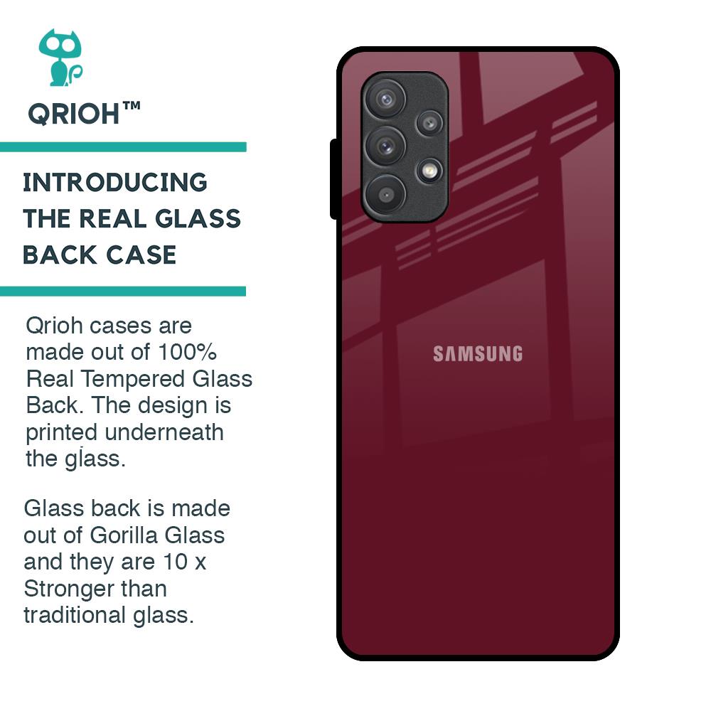 Classic Burgundy Glass Case for Samsung Galaxy A72