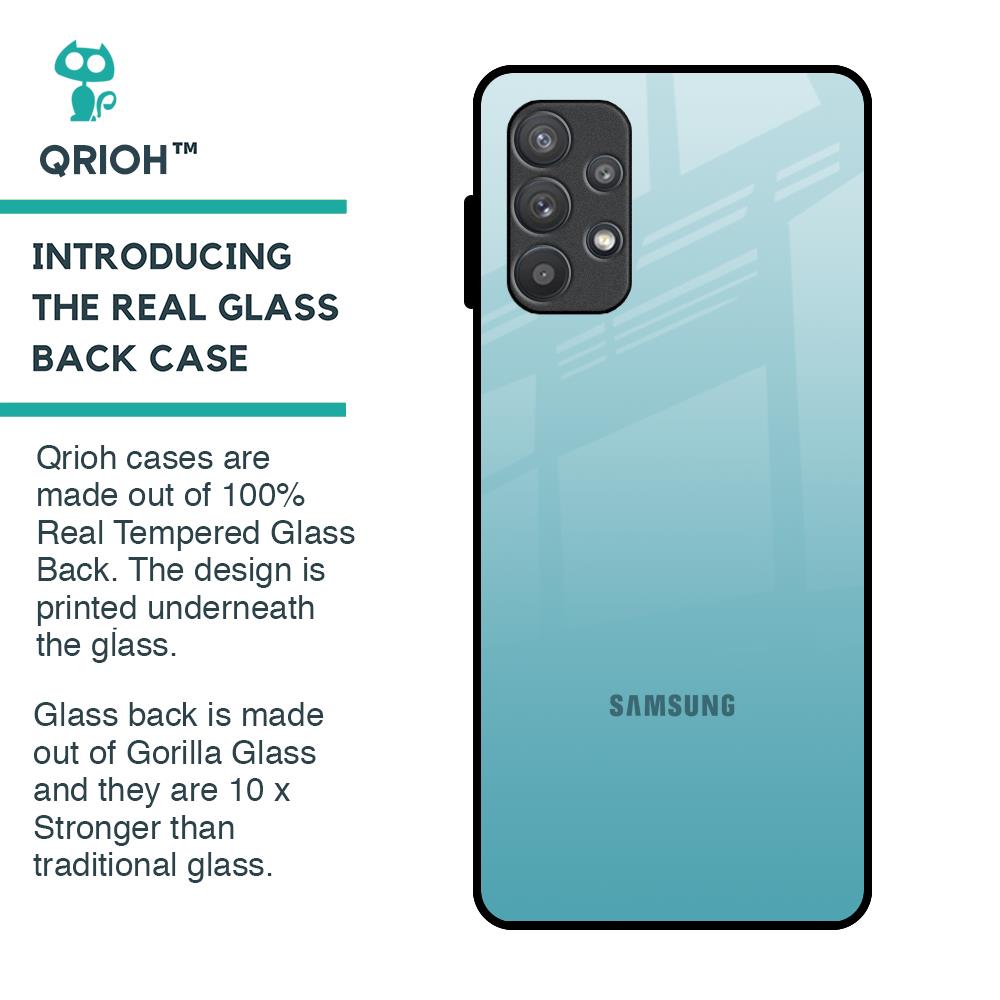 Arctic Blue Glass Case For Samsung Galaxy A72