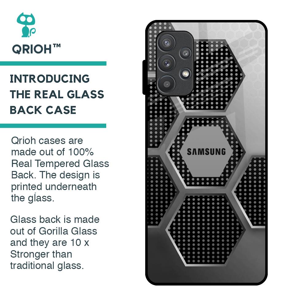 Hexagon Style Glass Case For Samsung Galaxy A72