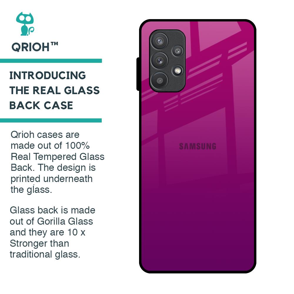 Magenta Gradient Glass Case For Samsung Galaxy A72