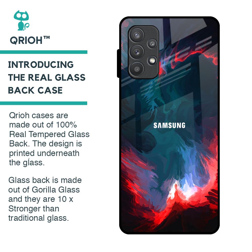 Brush Art Glass Case For Samsung Galaxy A72