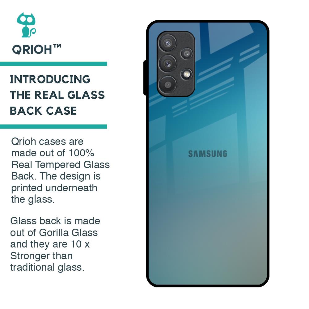 Sea Theme Gradient Glass Case for Samsung Galaxy A72