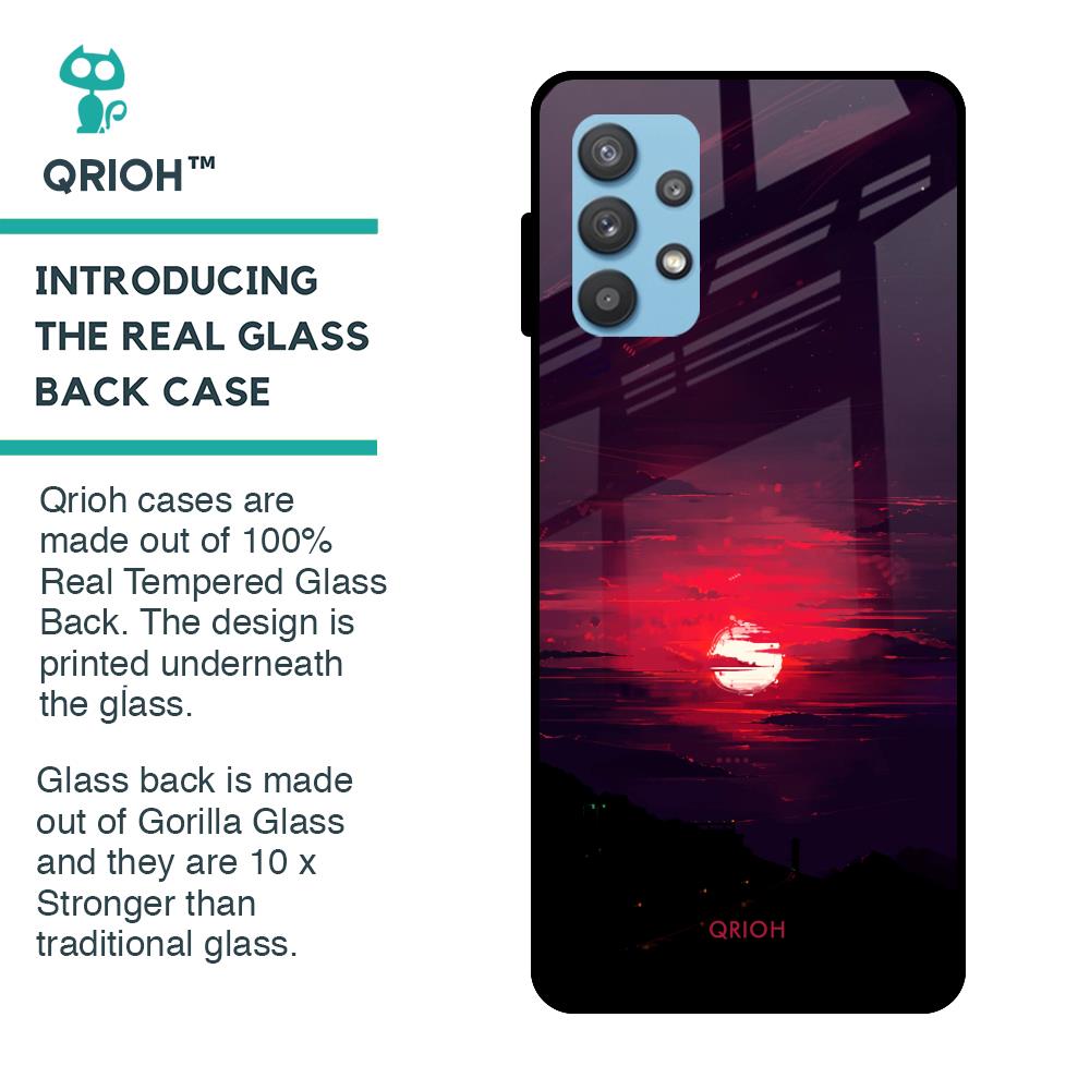 Morning Red Sky Glass Case For Samsung Galaxy A72