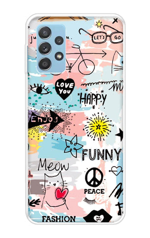 Happy Doodle Samsung Galaxy A72 Back Cover