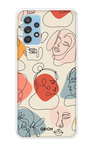 Abstract Faces Samsung Galaxy A72 Back Cover