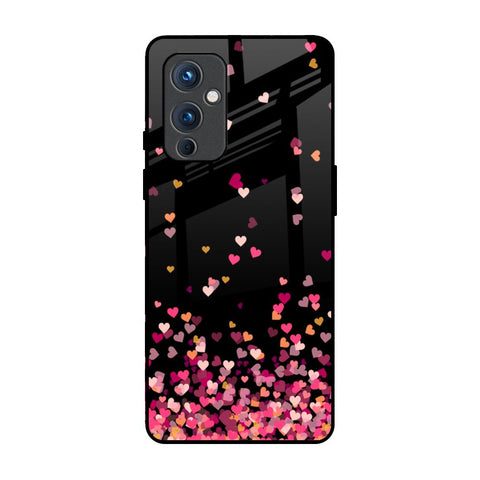 Heart Rain Fall OnePlus 9 Glass Back Cover Online