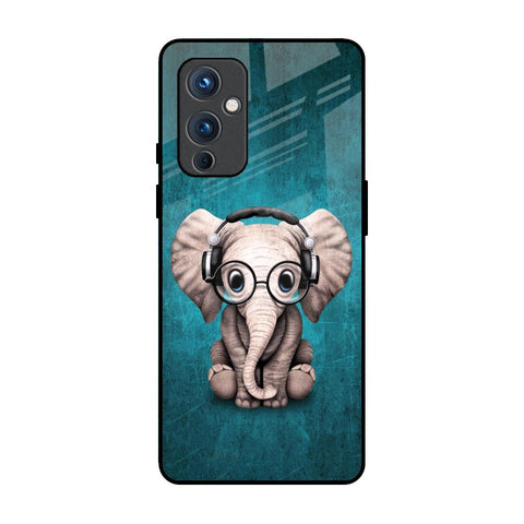 Adorable Baby Elephant OnePlus 9 Glass Back Cover Online