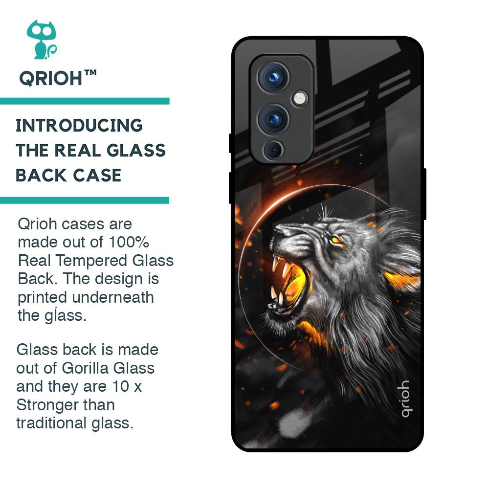 Aggressive Lion Glass Case for OnePlus 9