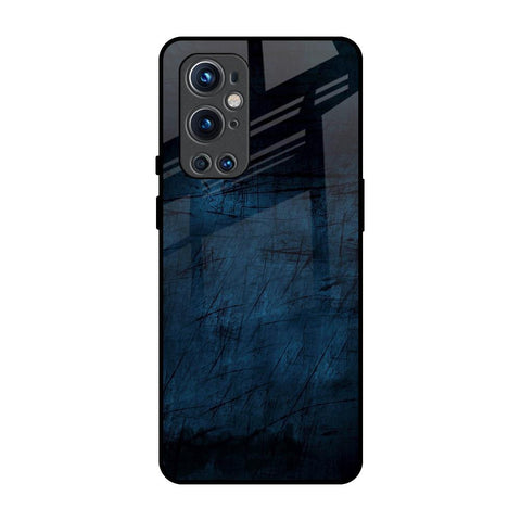 Dark Blue Grunge OnePlus 9 Pro Glass Back Cover Online