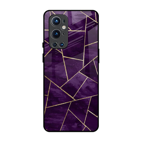 Geometric Purple OnePlus 9 Pro Glass Back Cover Online
