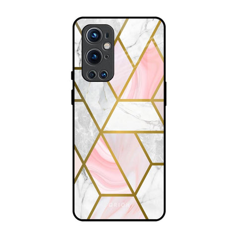 Geometrical Marble OnePlus 9 Pro Glass Back Cover Online