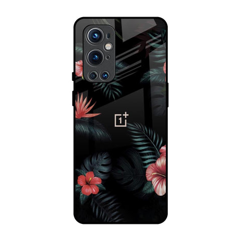 Tropical Art Flower OnePlus 9 Pro Glass Back Cover Online