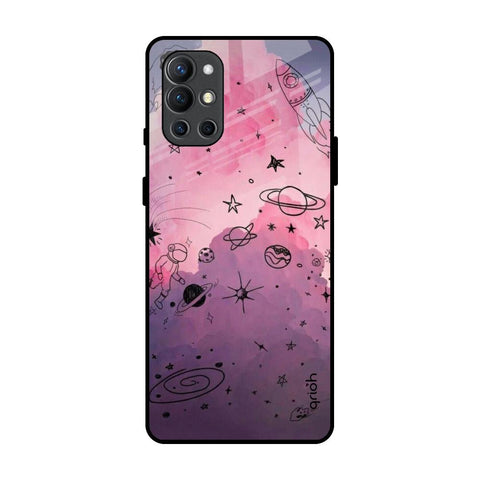 Space Doodles OnePlus 9R Glass Back Cover Online