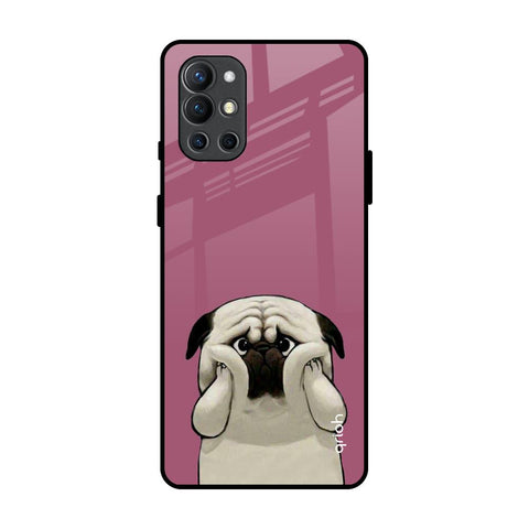 Funny Pug Face OnePlus 9R Glass Back Cover Online