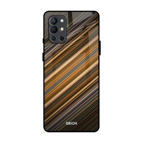 Diagonal Slash Pattern OnePlus 9R Glass Back Cover Online