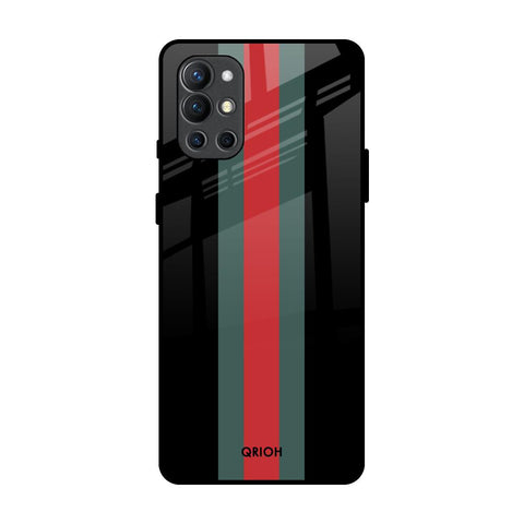 Vertical Stripes OnePlus 9R Glass Back Cover Online