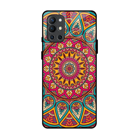 Elegant Mandala OnePlus 9R Glass Back Cover Online