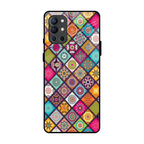 Multicolor Mandala OnePlus 9R Glass Back Cover Online