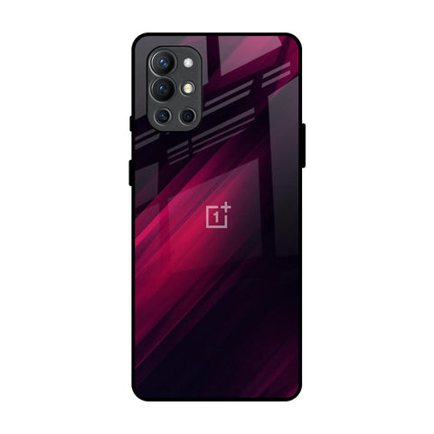 Razor Black OnePlus 9R Glass Back Cover Online