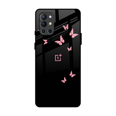 Fly Butterfly OnePlus 9R Glass Back Cover Online