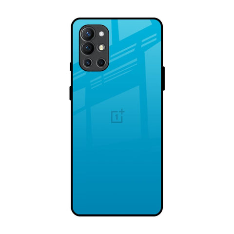 Blue Aqua OnePlus 9R Glass Back Cover Online