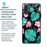 Tropical Leaves & Pink Flowers Glass Case for OnePlus 9R