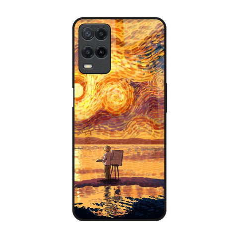 Sunset Vincent Realme 8 Glass Back Cover Online