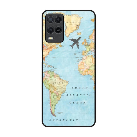 Travel Map Realme 8 Glass Back Cover Online