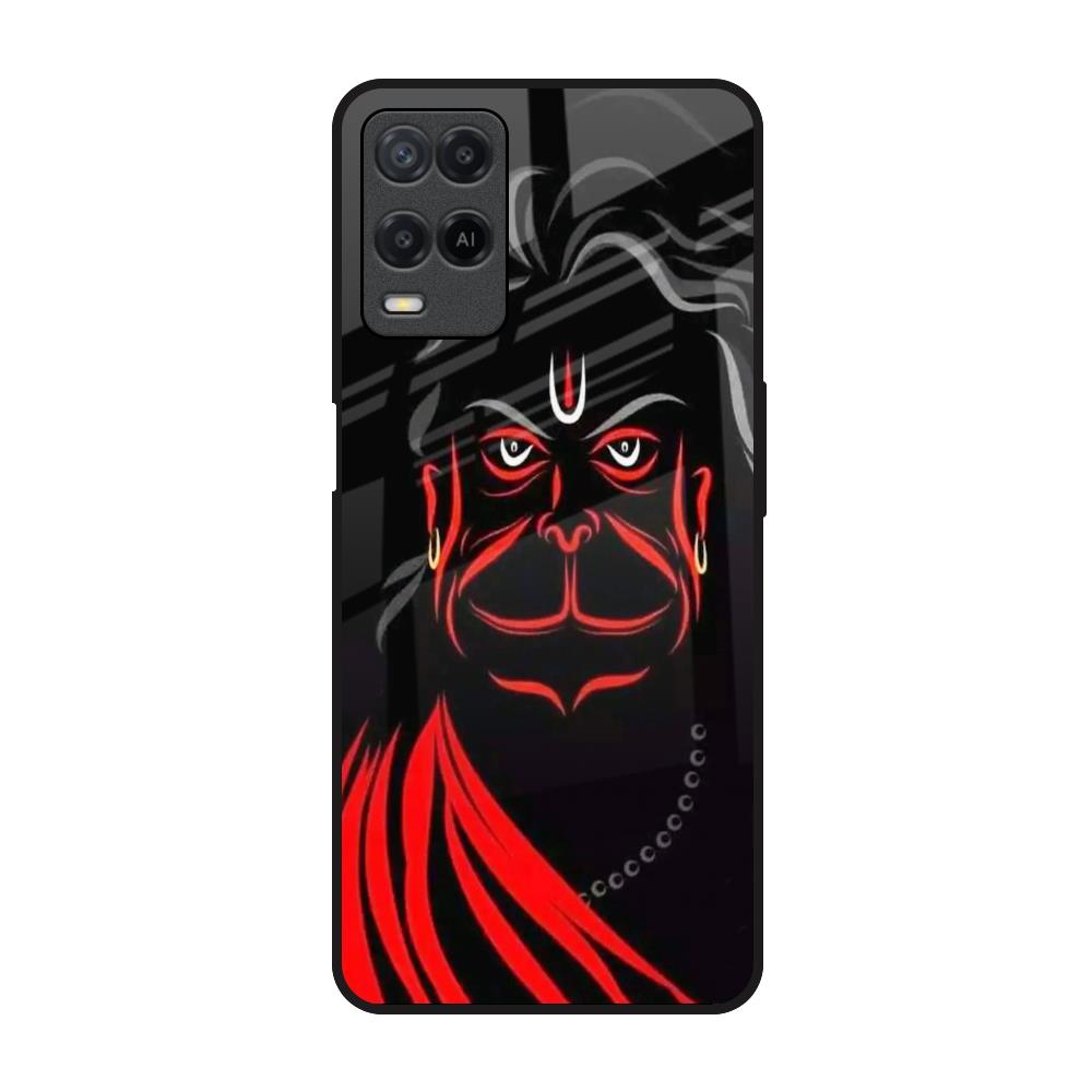 Lord Hanuman Realme 8 Glass Back Cover Online