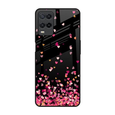 Heart Rain Fall Realme 8 Glass Back Cover Online