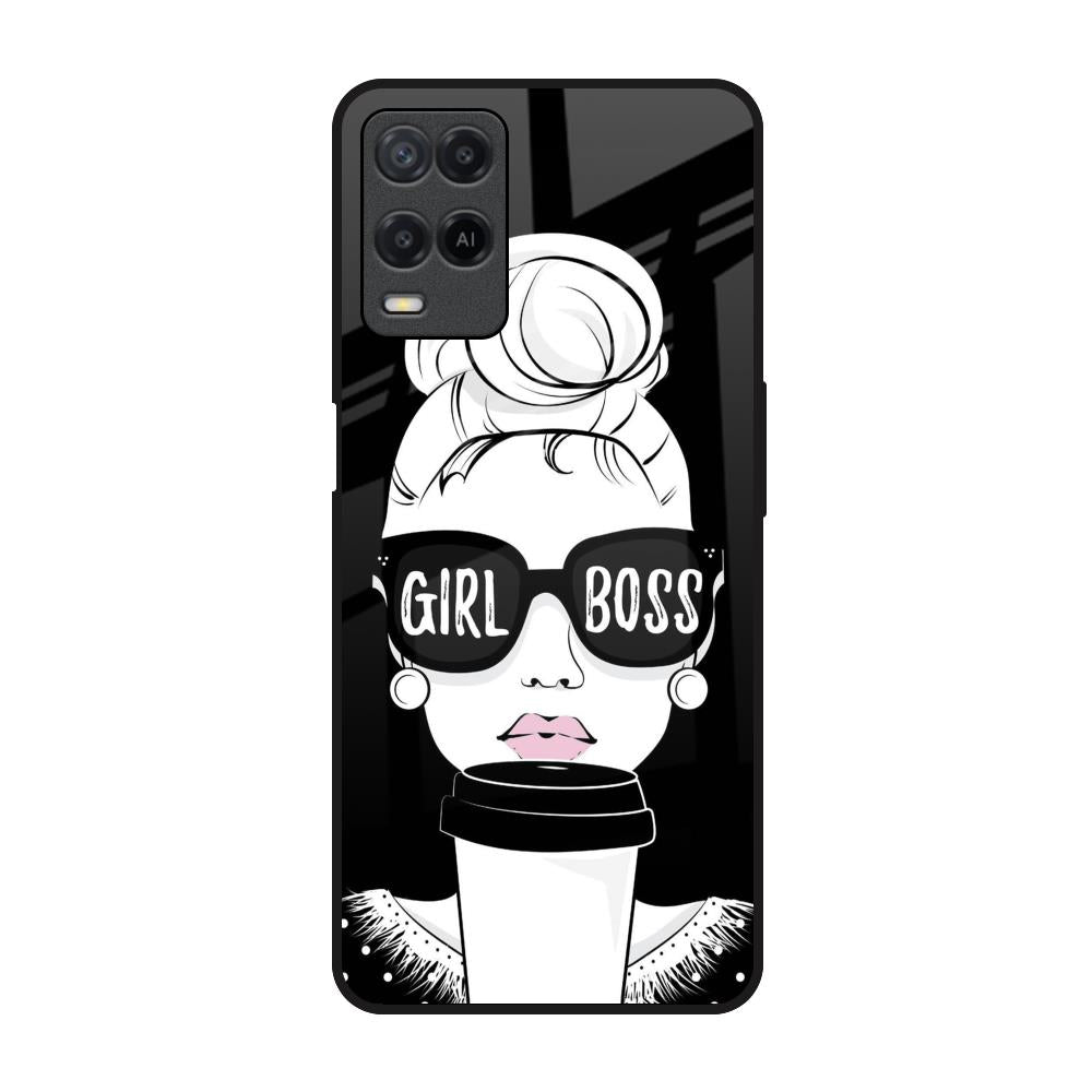 Girl Boss Realme 8 Glass Back Cover Online