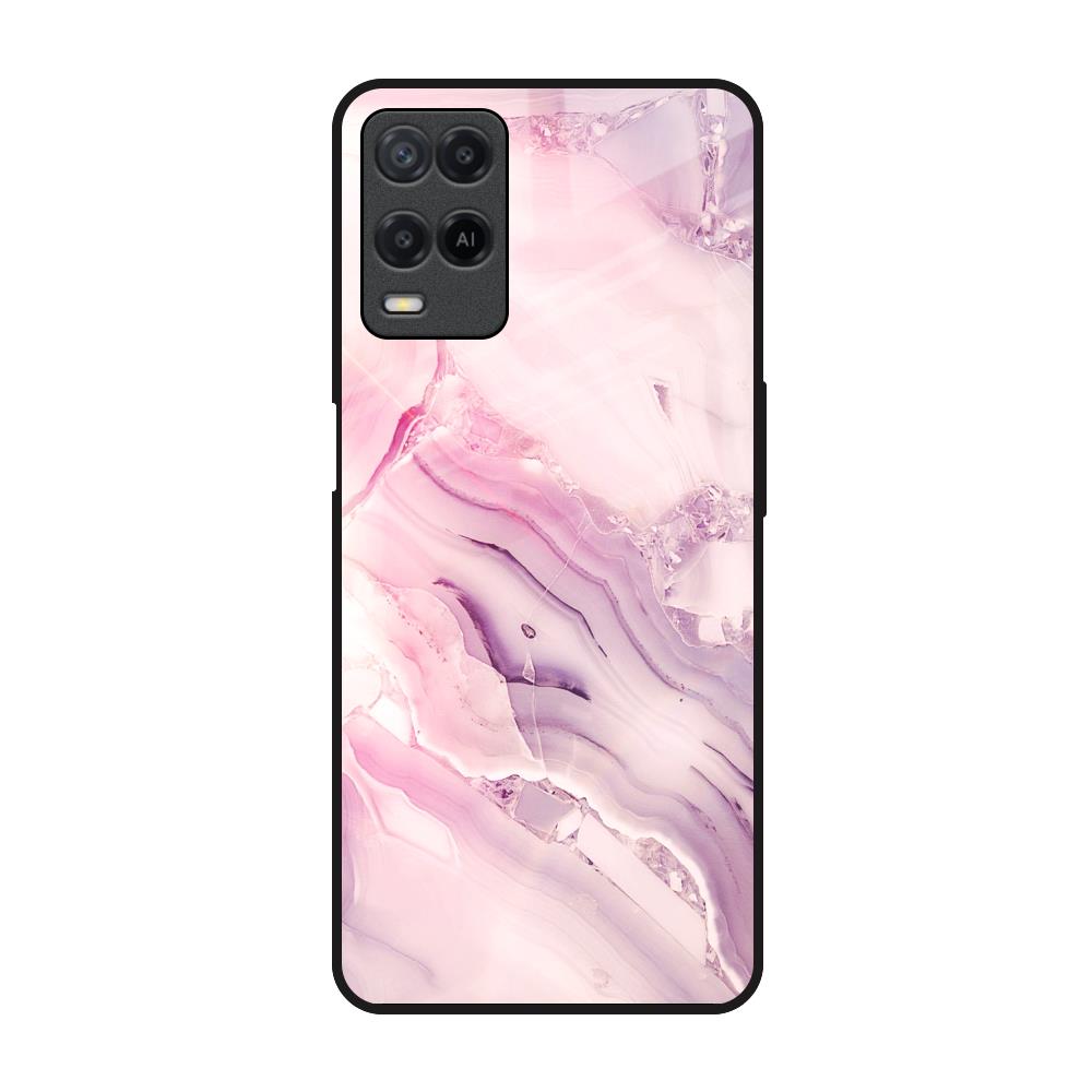 Diamond Pink Gradient Realme 8 Glass Back Cover Online