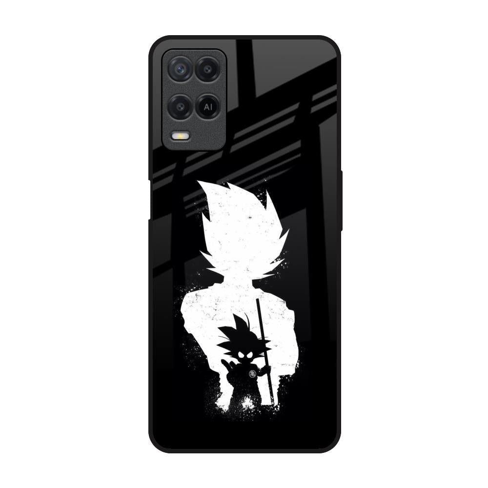 Monochrome Goku Realme 8 Glass Back Cover Online