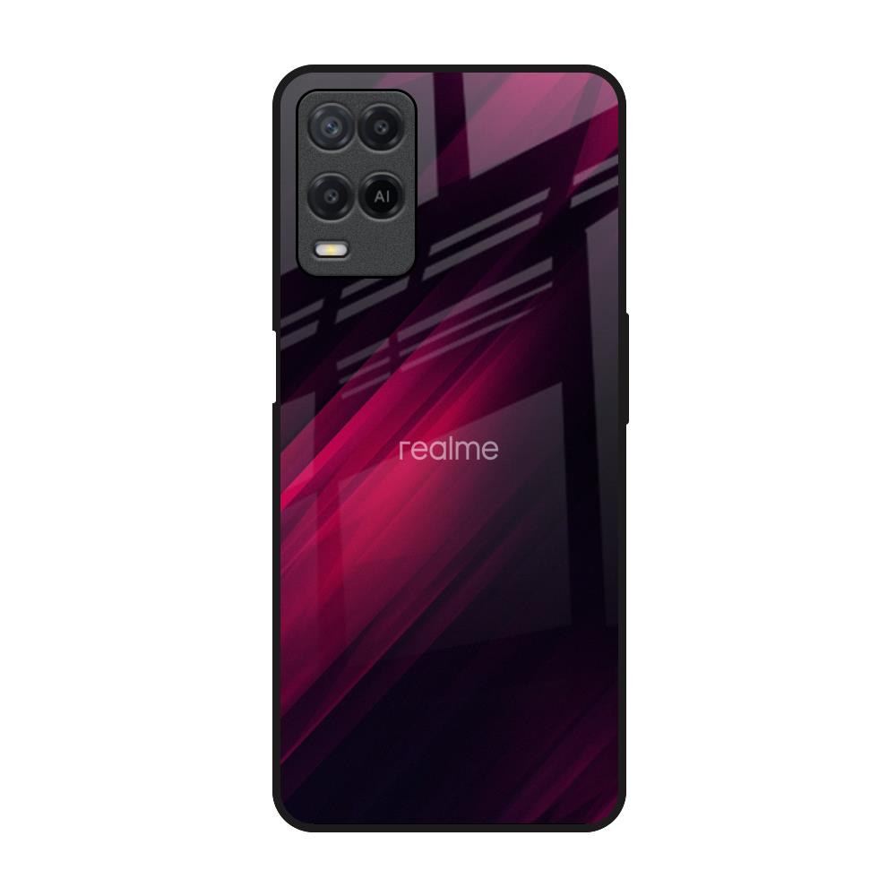 Razor Black Realme 8 Glass Back Cover Online