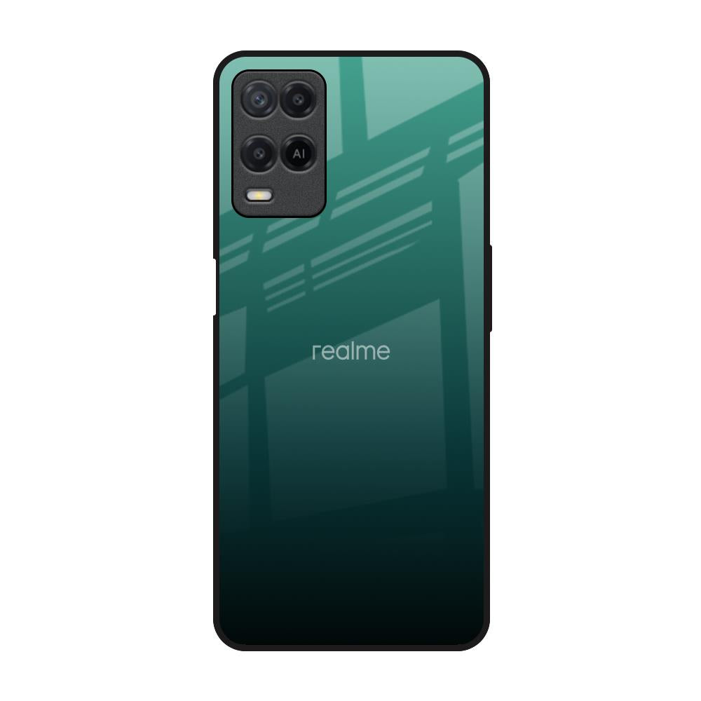 Palm Green Realme 8 Glass Back Cover Online