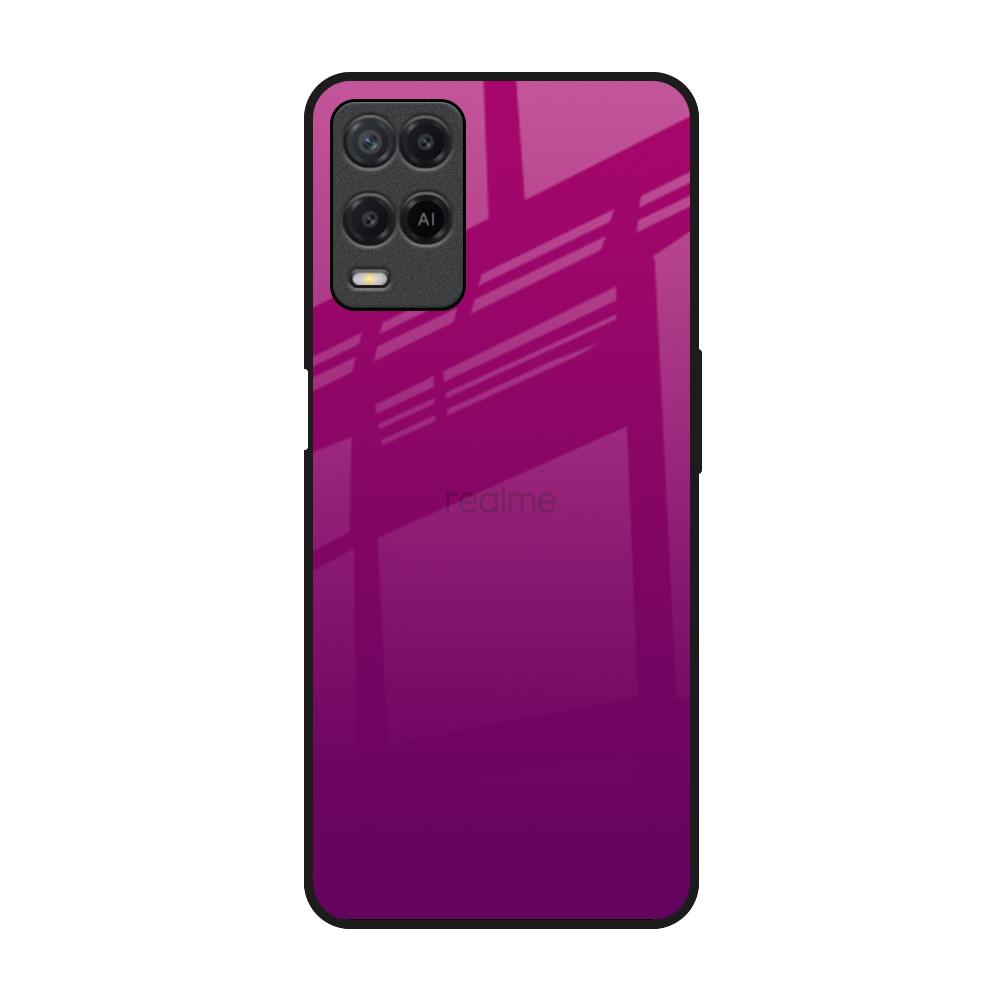 Magenta Gradient Realme 8 Glass Back Cover Online