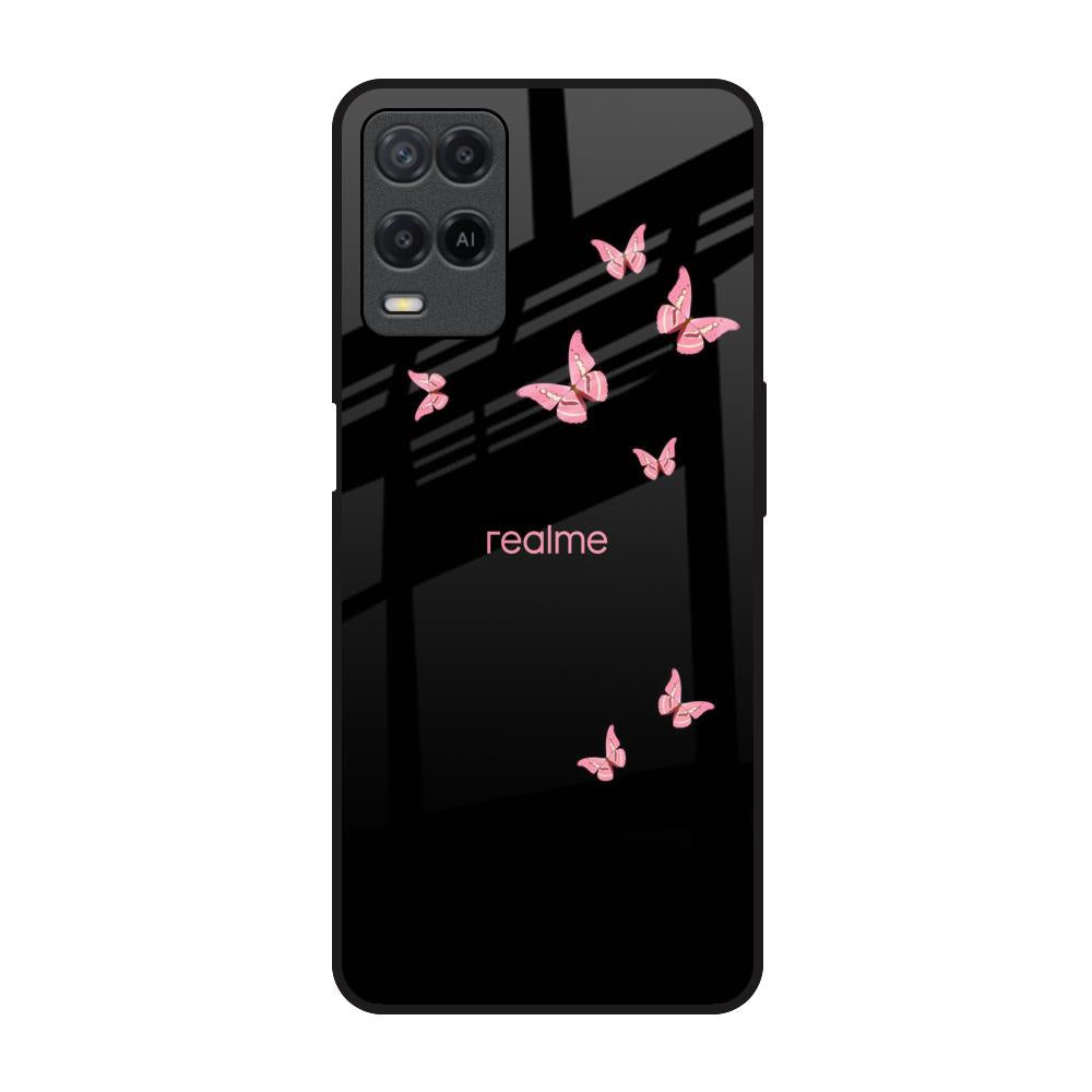 Fly Butterfly Realme 8 Glass Back Cover Online