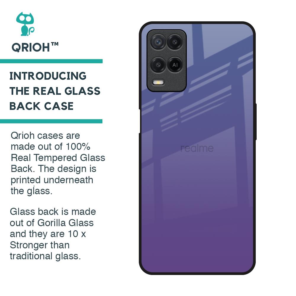 Indigo Pastel Glass Case For Realme 8
