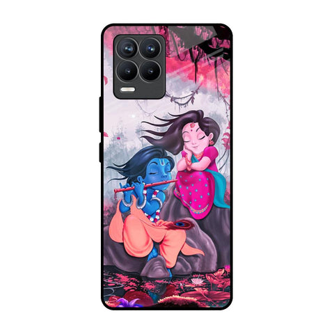 Radha Krishna Art Realme 8 Pro Glass Back Cover Online