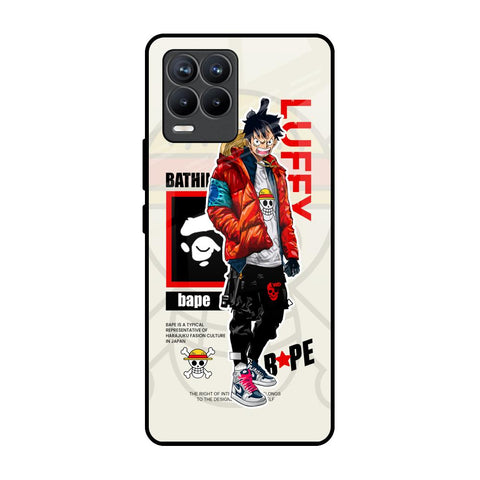 Bape Luffy Realme 8 Pro Glass Back Cover Online