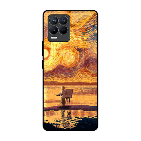 Sunset Vincent Realme 8 Pro Glass Back Cover Online