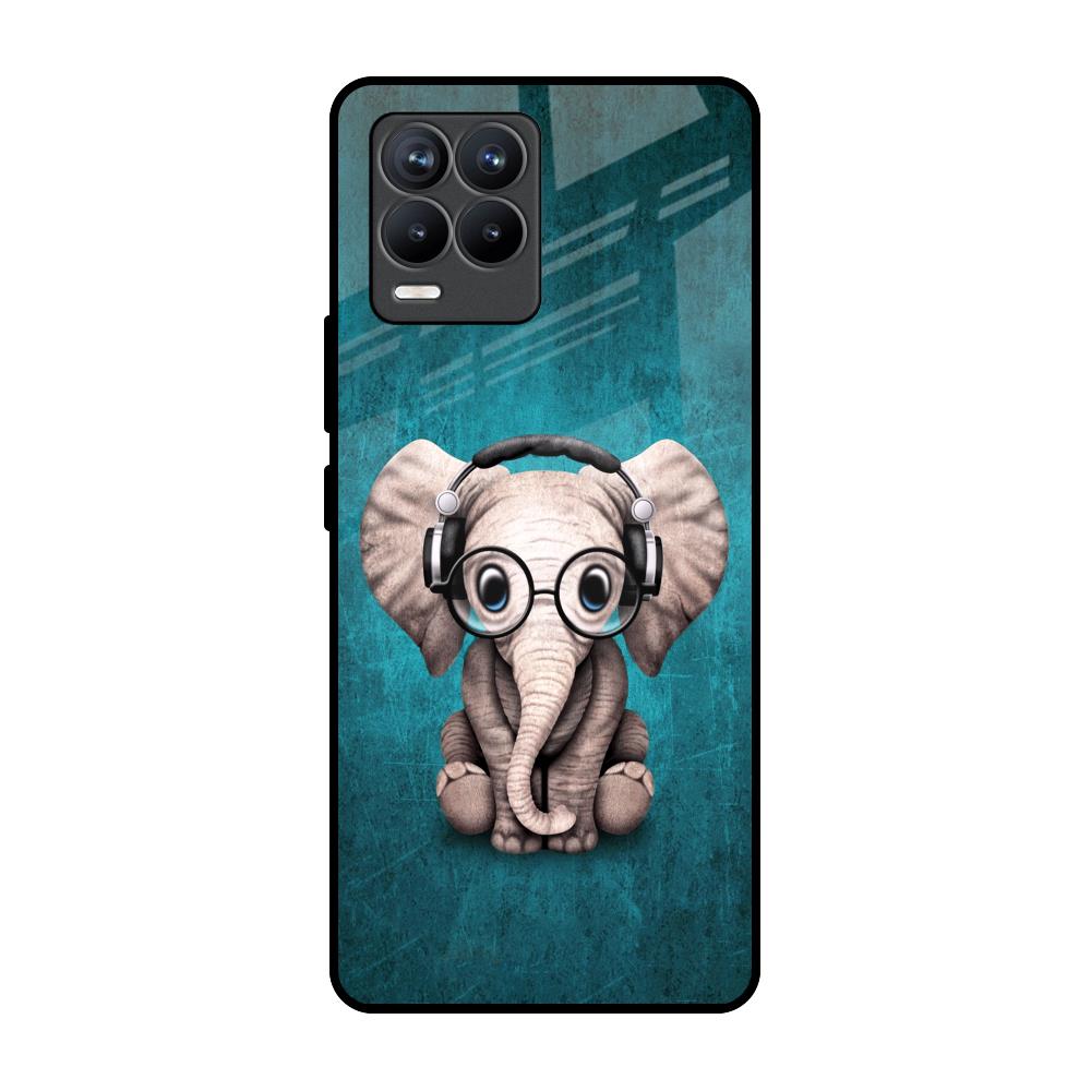 Adorable Baby Elephant Realme 8 Pro Glass Back Cover Online