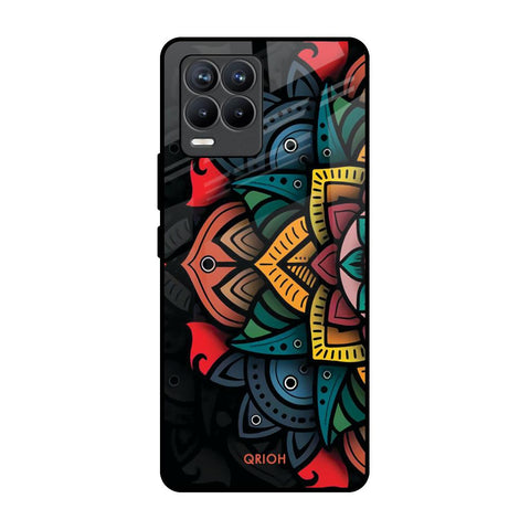 Retro Gorgeous Flower Realme 8 Pro Glass Back Cover Online
