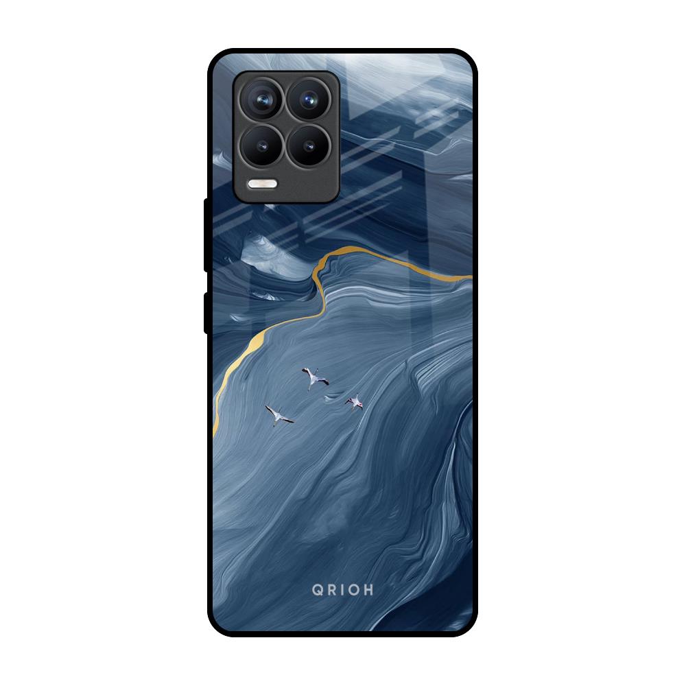 Deep Ocean Marble Realme 8 Pro Glass Back Cover Online