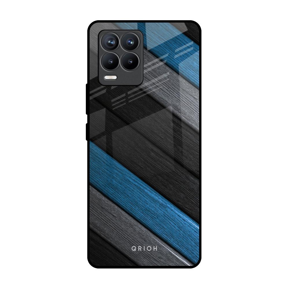 Multicolor Wooden Effect Realme 8 Pro Glass Back Cover Online